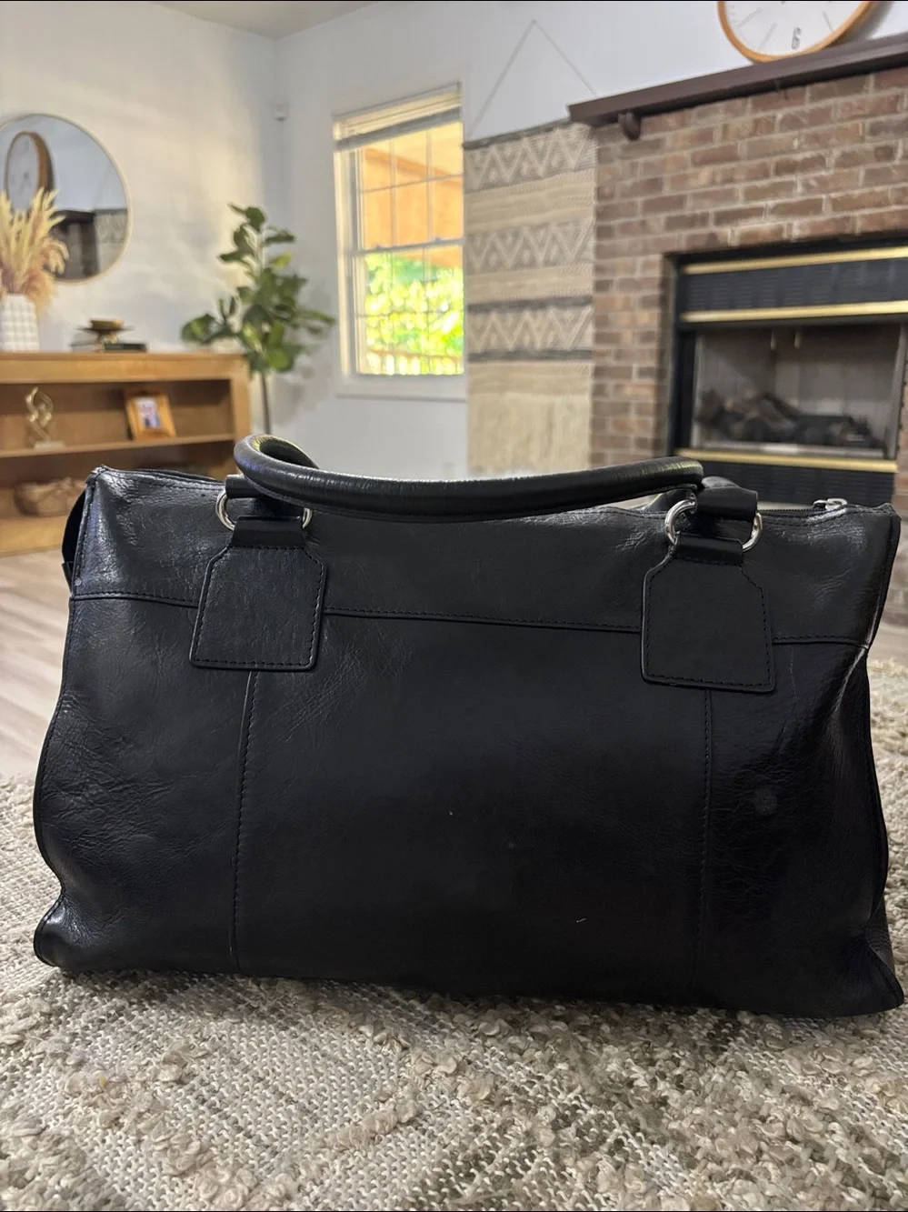 WILSONS LEATHER Laptop/Briefcase Bag Black‎ Strap/Handle